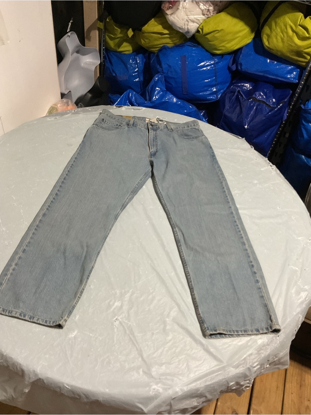 Light Blue Men’s Straight-Leg Jeans